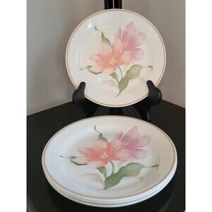 Corelle Pacifica Salad Plates 7 1/4" Corning Flowers (Set of 4)